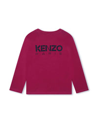 Long-sleeved cotton T-shirt - Red Currant