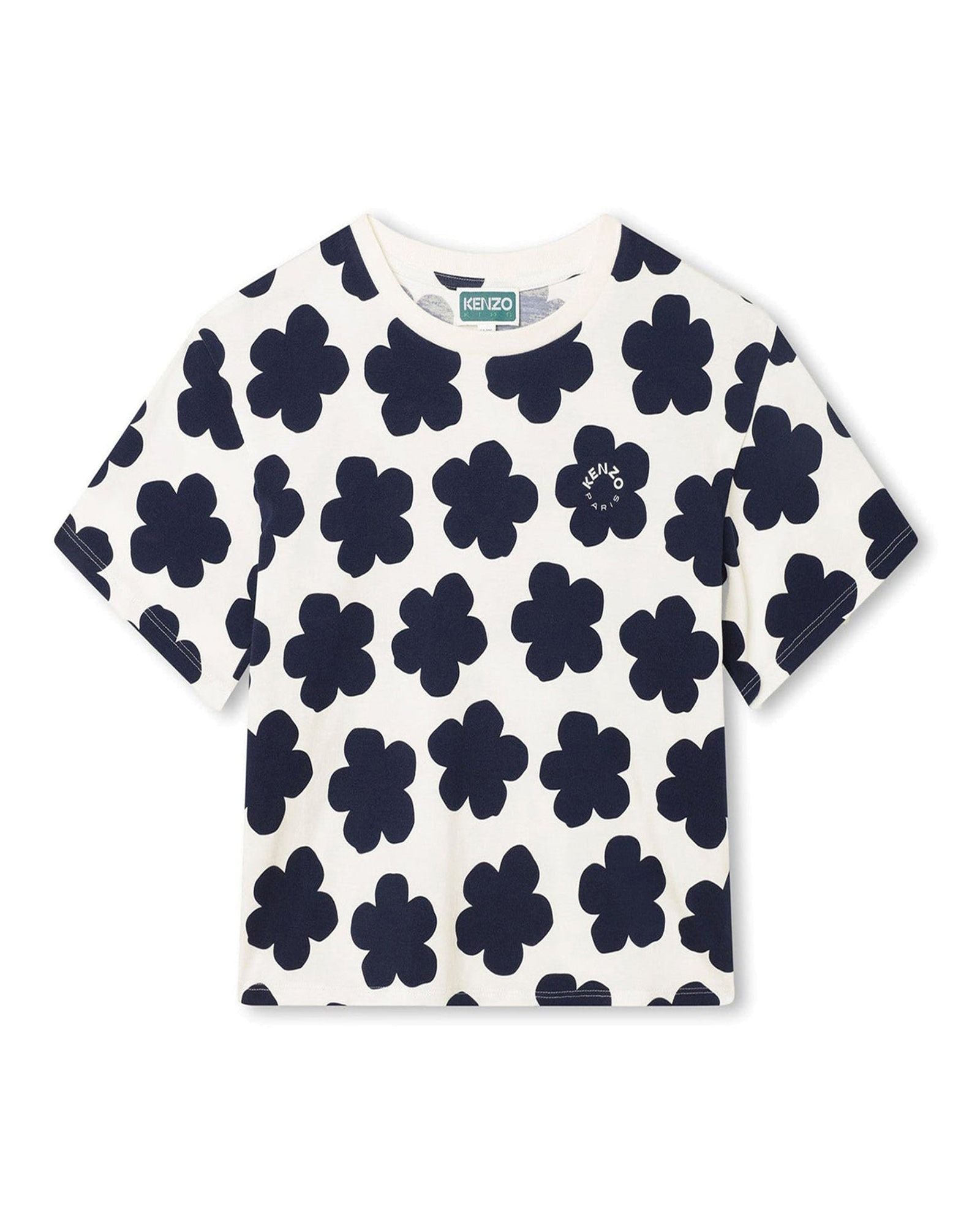 Short-sleeved cotton T-shirt - Ivory