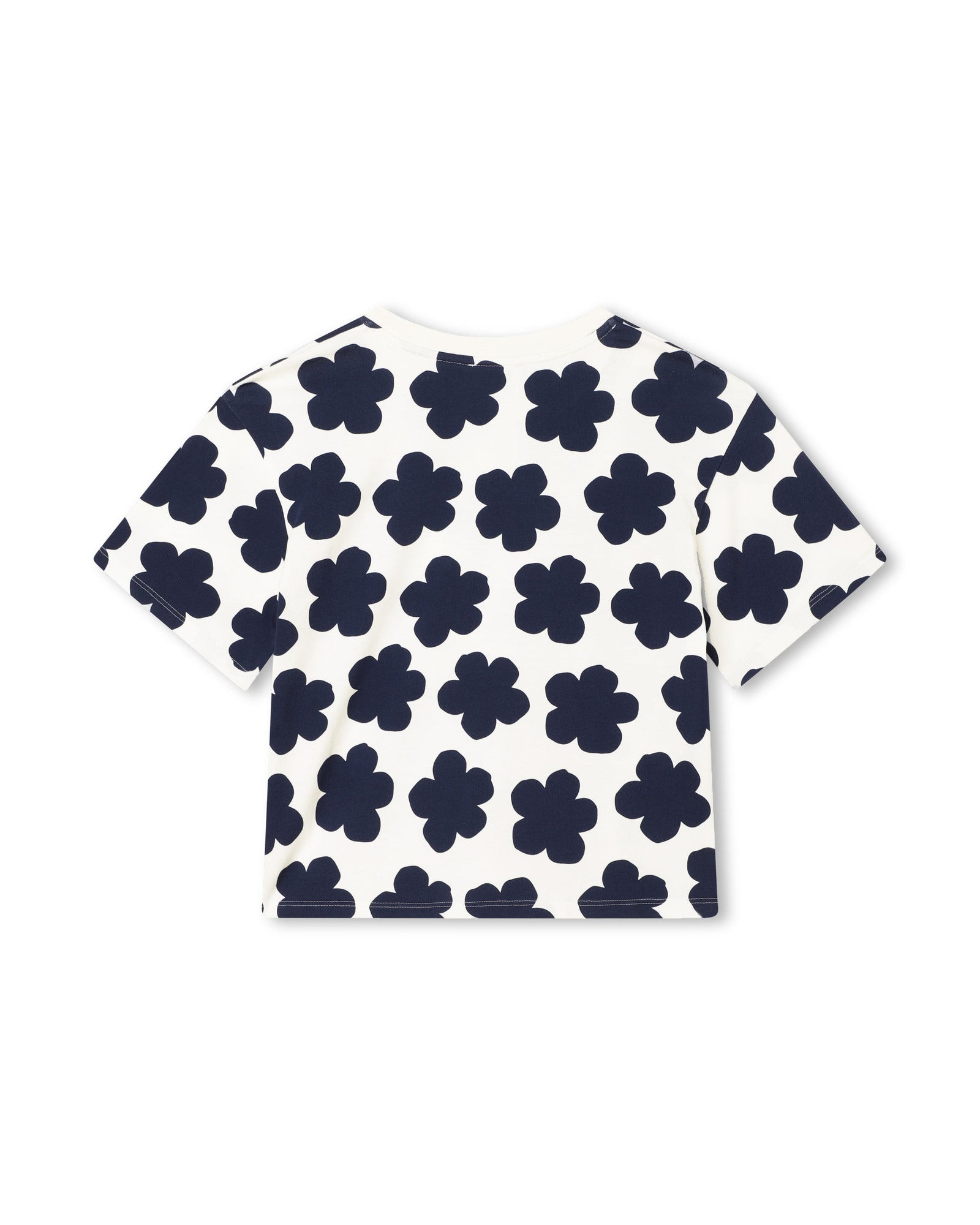 Short-sleeved cotton T-shirt - Ivory