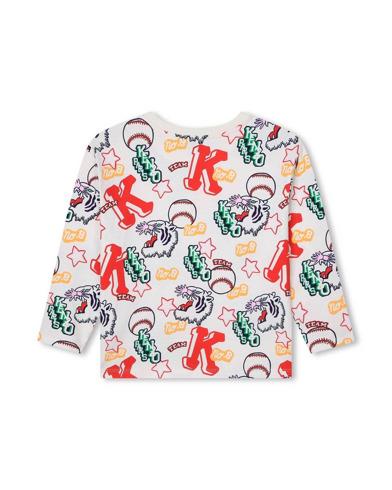 Long-sleeved cotton T-shirt - Ivory