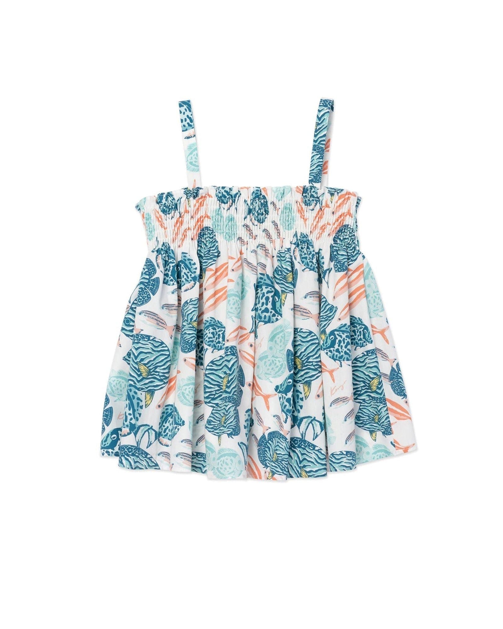 Blouse à bretelles «Sous l'océan» - Blanc cassé