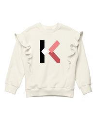 Sweatshirt loose en molleton - Naturel