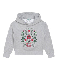 Sweat à capuche en coton - Gris Chiné