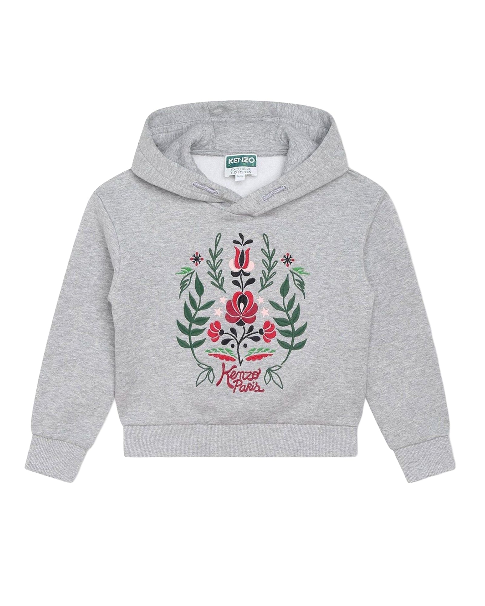 Sweat à capuche en coton - Gris Chiné