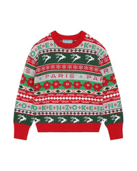 Cotton Christmas jumper - Dark red