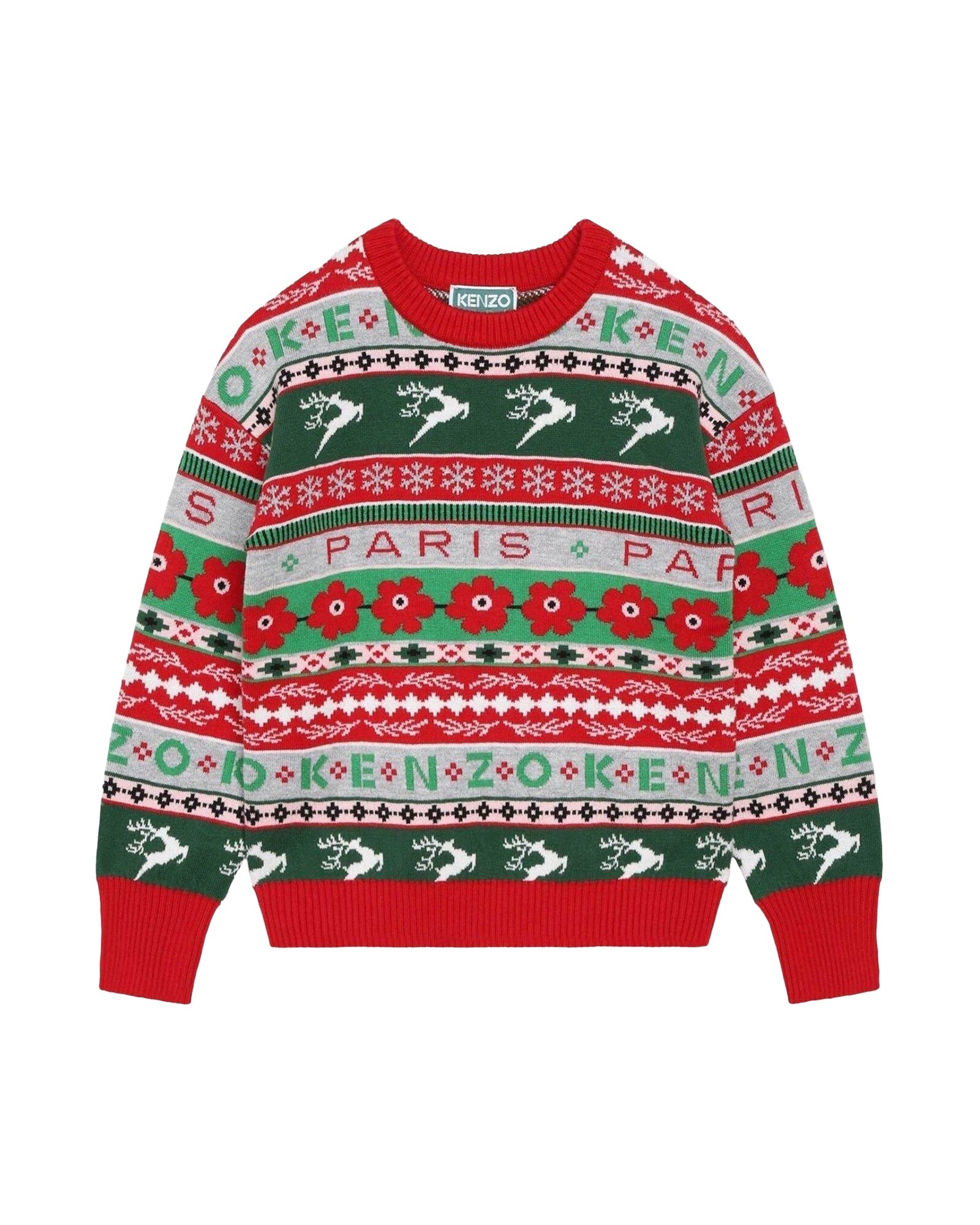 Cotton Christmas jumper - Dark red