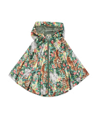 Coupe-vent à capuche motif jungle - Prussian Green