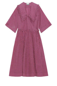 Robe oversize à col volanté - Carmine Rose