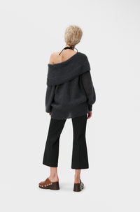 Pull à épaules tombantes en laine - Ebony