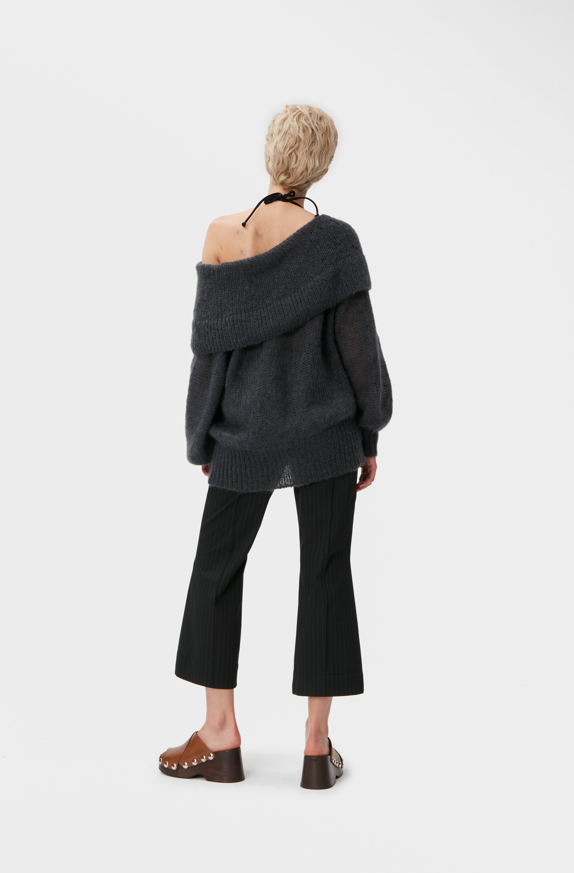 Pull à épaules tombantes en laine - Ebony