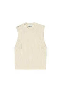 Pull sans manches en laine - Egret