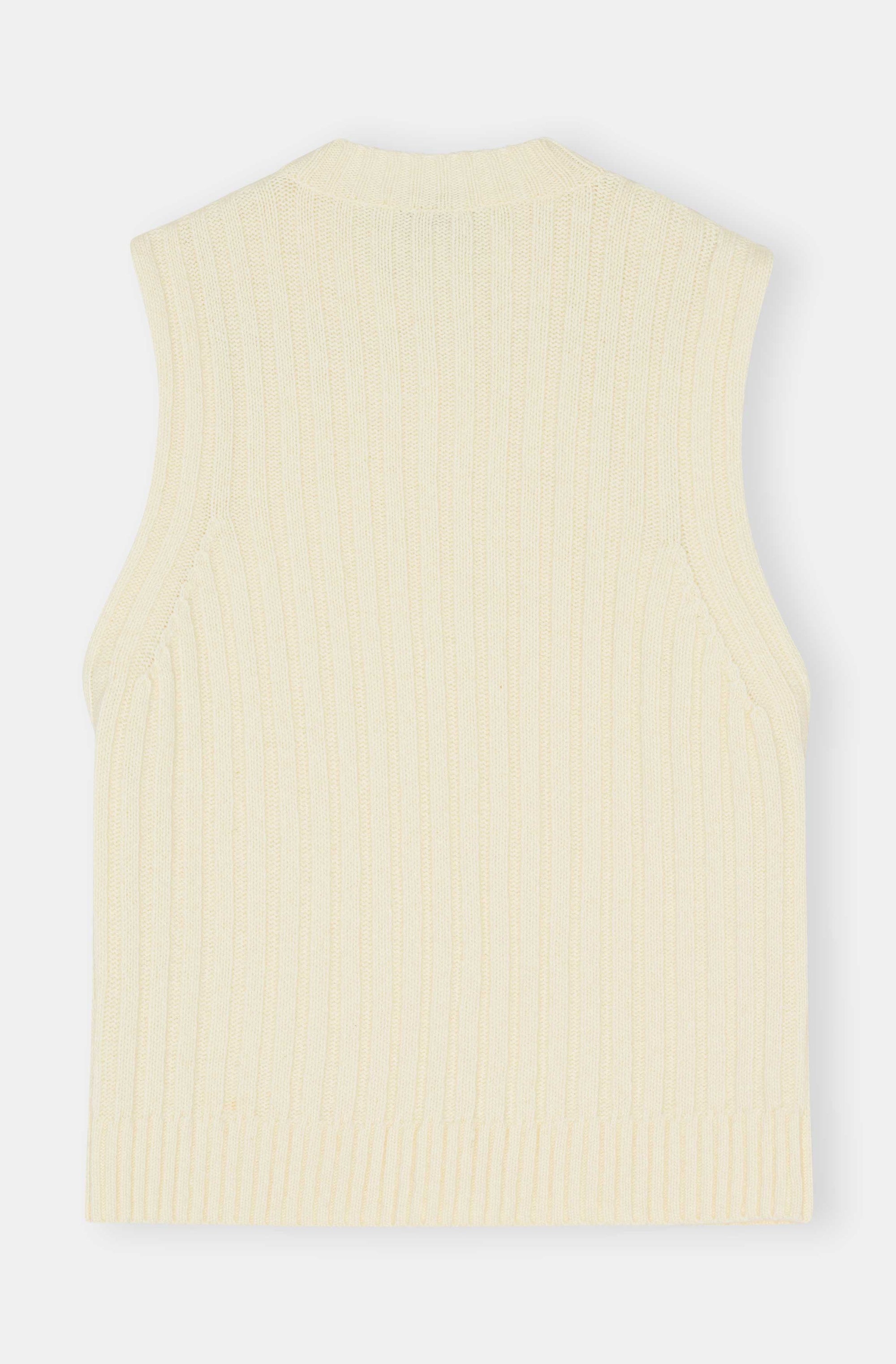 Pull sans manches en laine - Egret