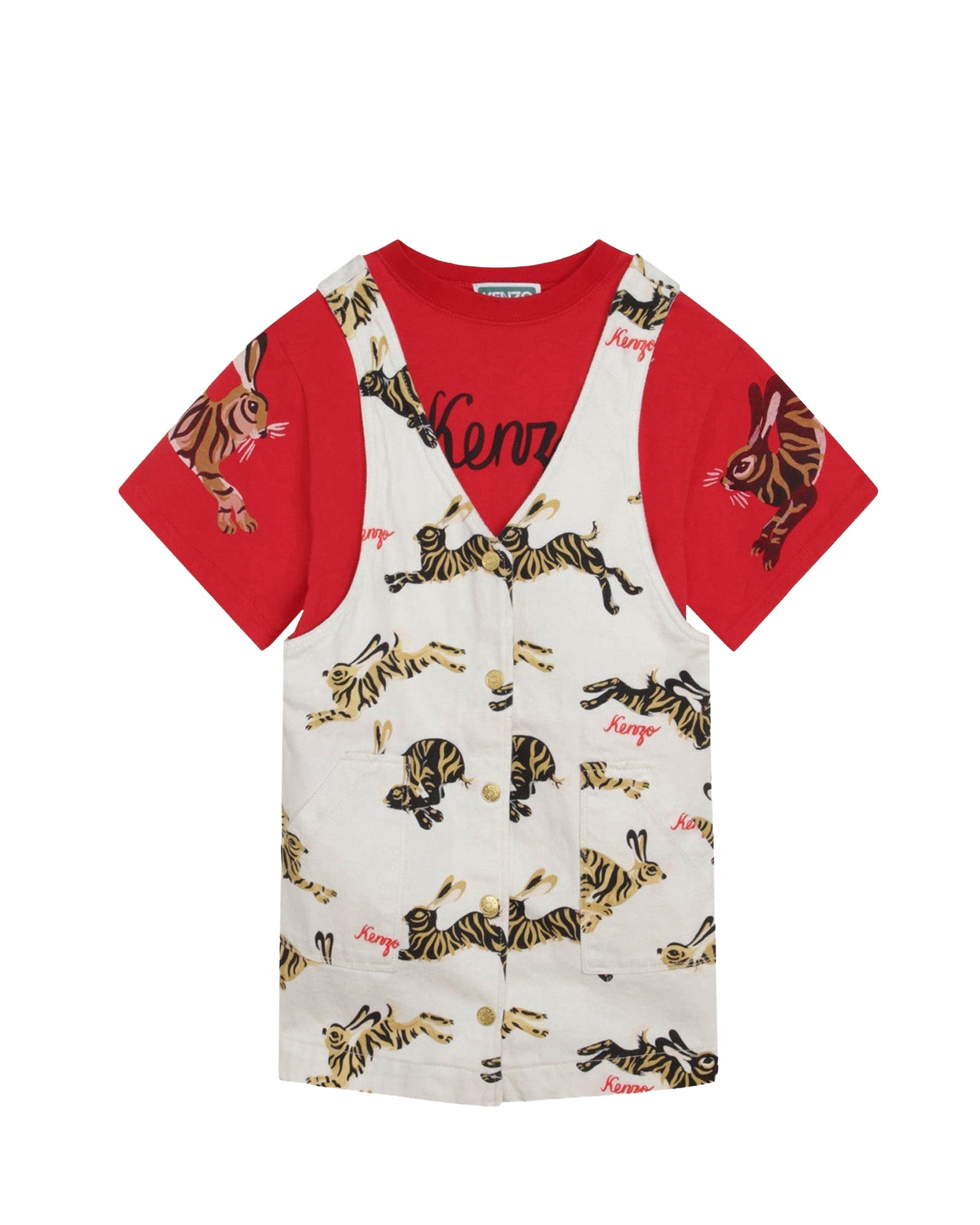 Ensemble robe et t-shirt en coton - Naturel