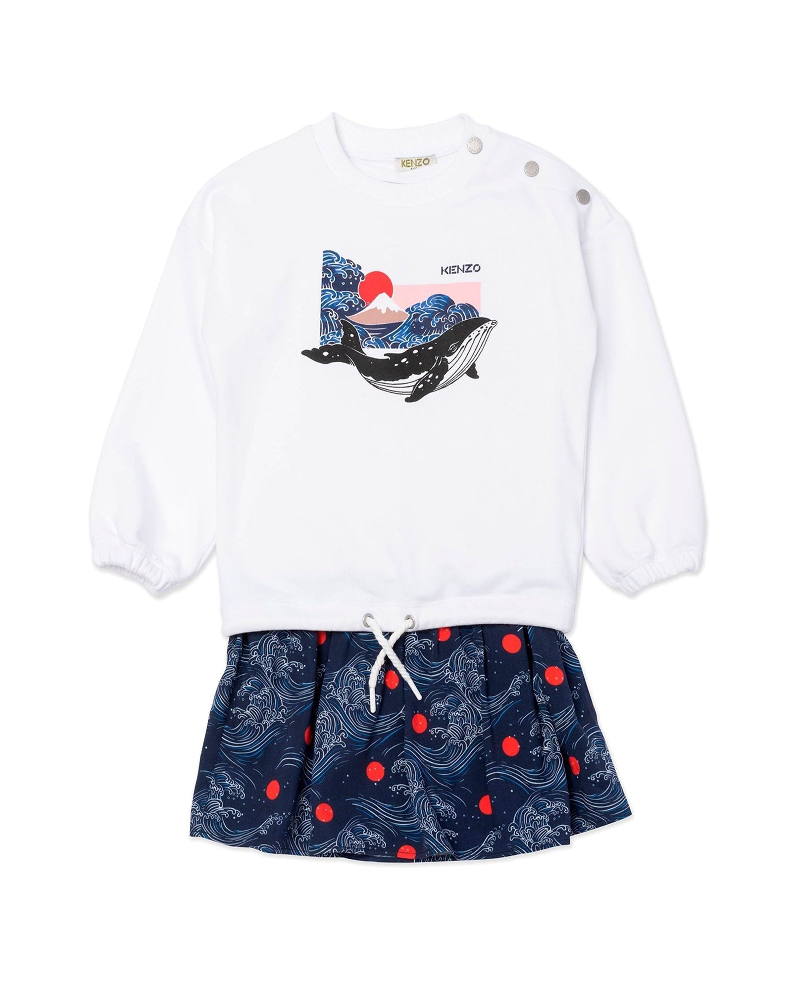 Robe esprit japonisant - Blanc cassé