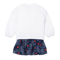 Robe esprit japonisant en coton - Blanc Casse