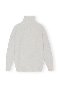 Pull à fermeture zippée et col montant en laine - High Rise