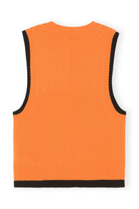 Veste sans manches en laine et cachemire - Orangeade