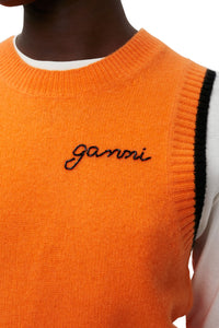 Veste sans manches en laine et cachemire - Orangeade