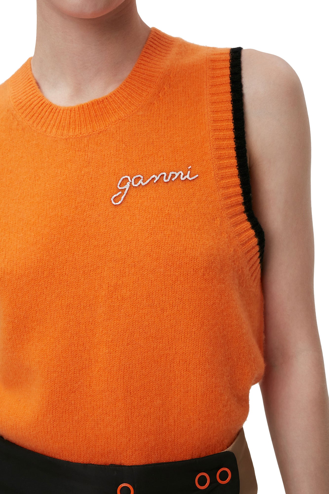 Veste sans manches en laine et cachemire - Orangeade