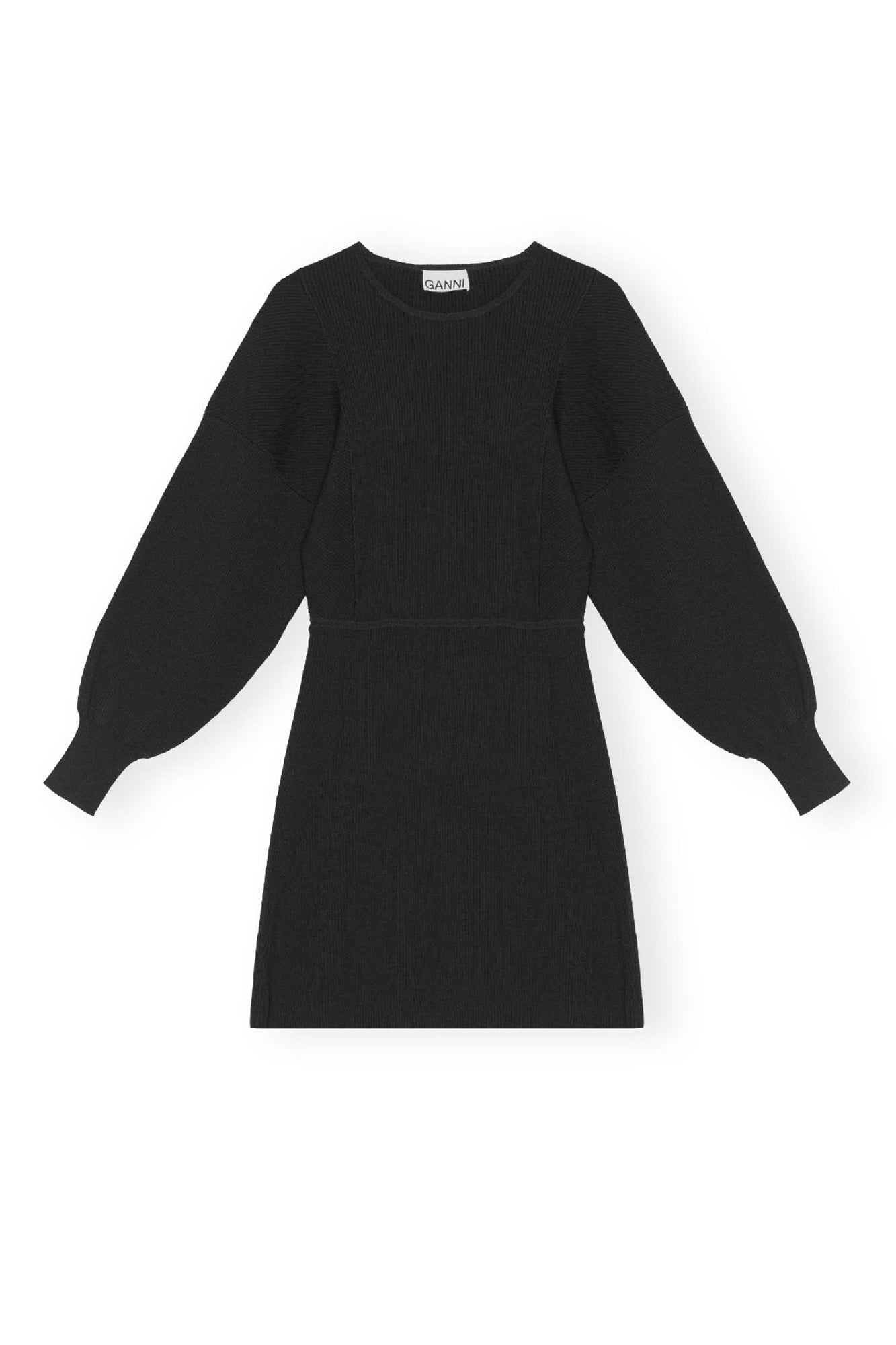Robe courte à col rond - Black