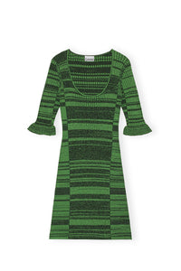 Robe courte à manches volantées - Kelly Green