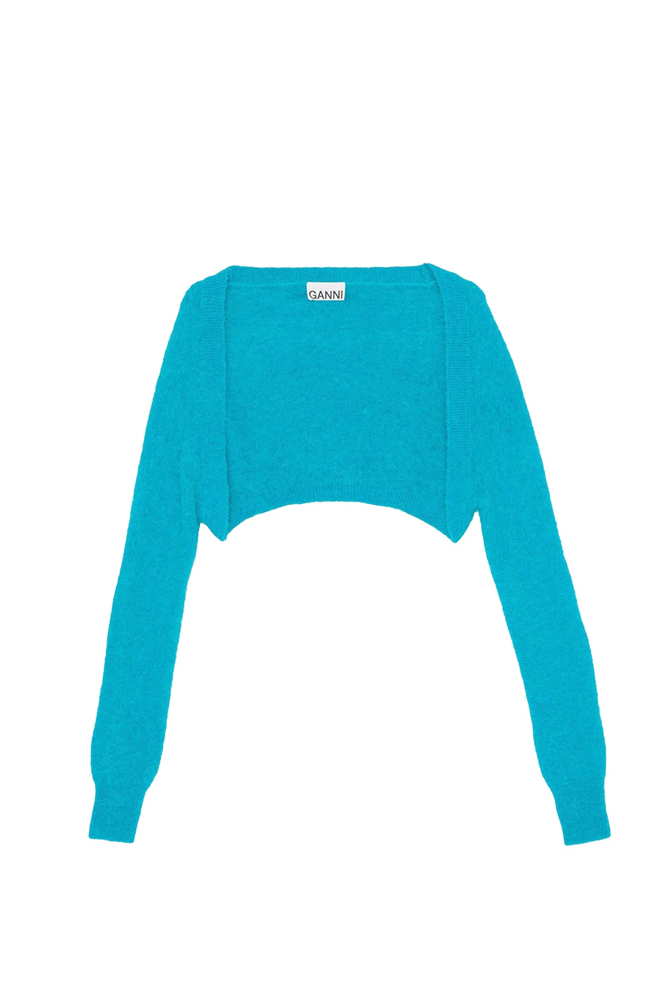 Boléro brossé en laine - Blue Curacao