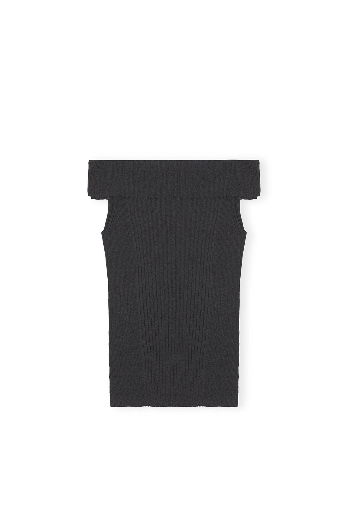 Top à épaules dénudées en tricot - Black