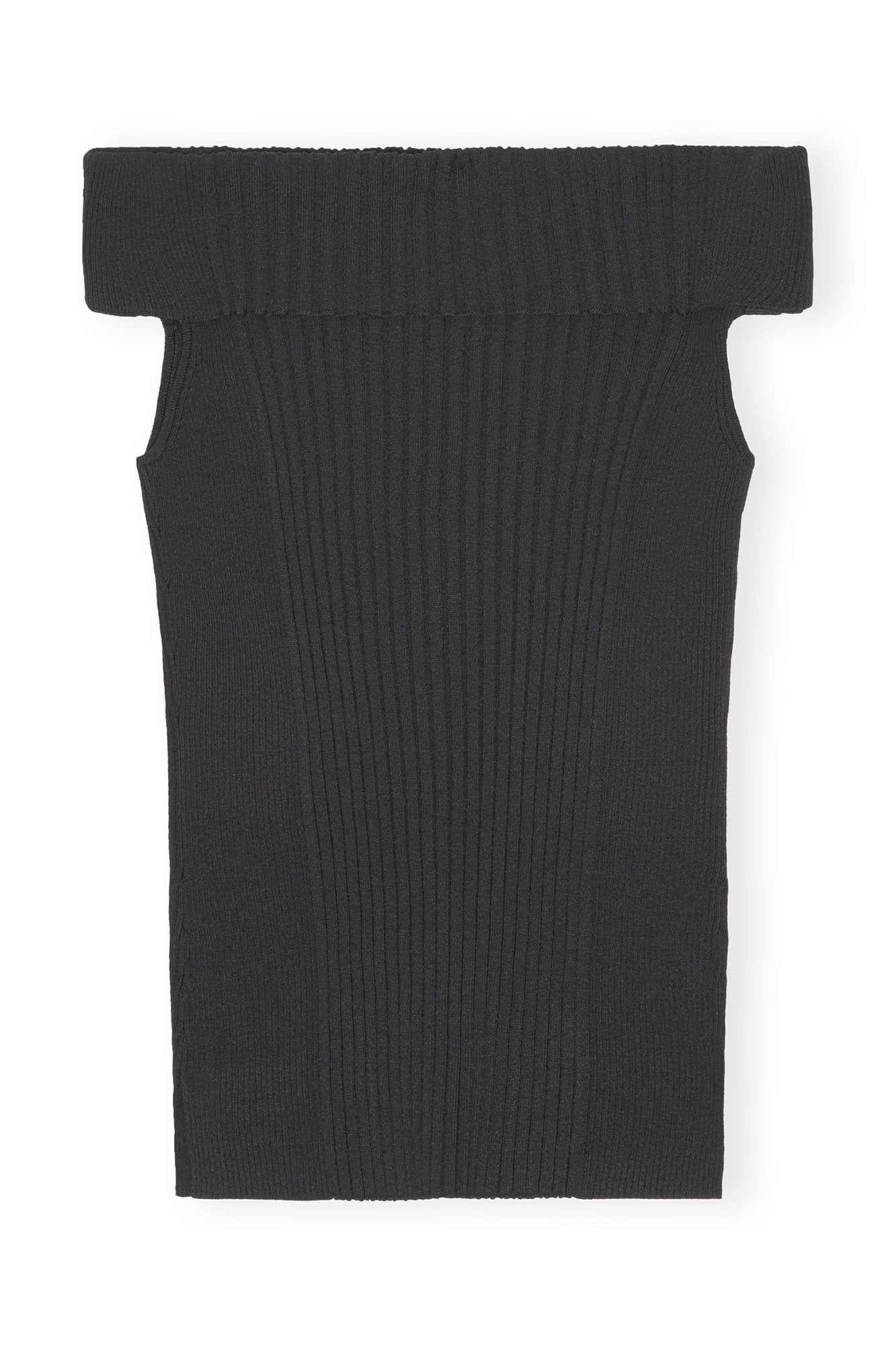 Top à épaules dénudées en tricot - Black