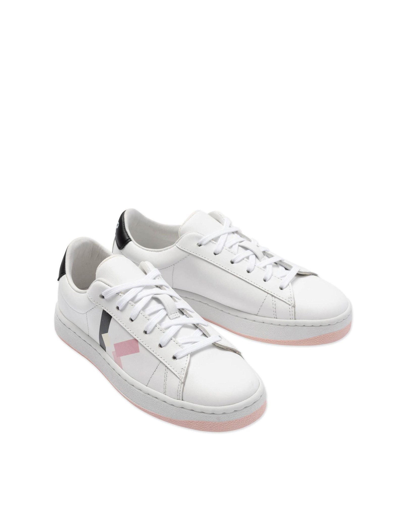 Sneakers basses en cuir - Blanc Cassé