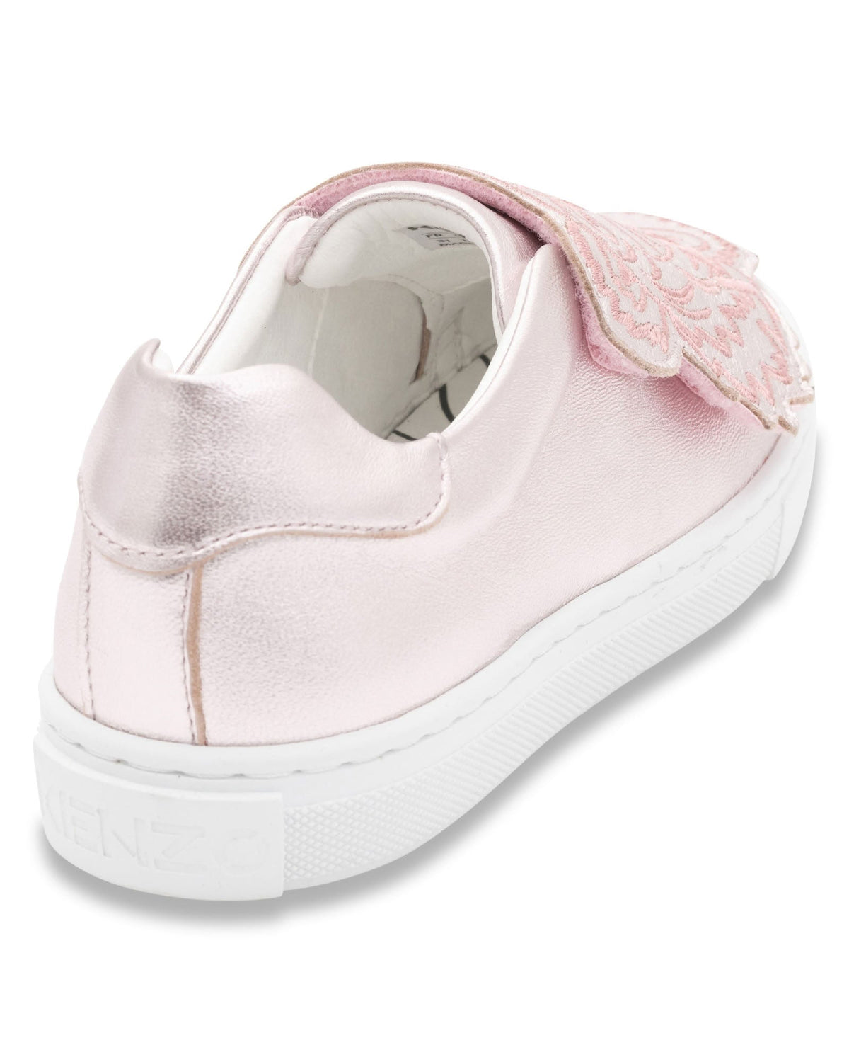 Baskets fermeture velcro en cuir - Beige Rosée