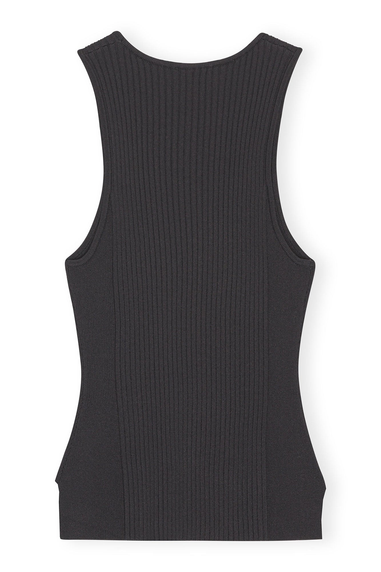 Débardeur sans manches en tissu mélangé - Black