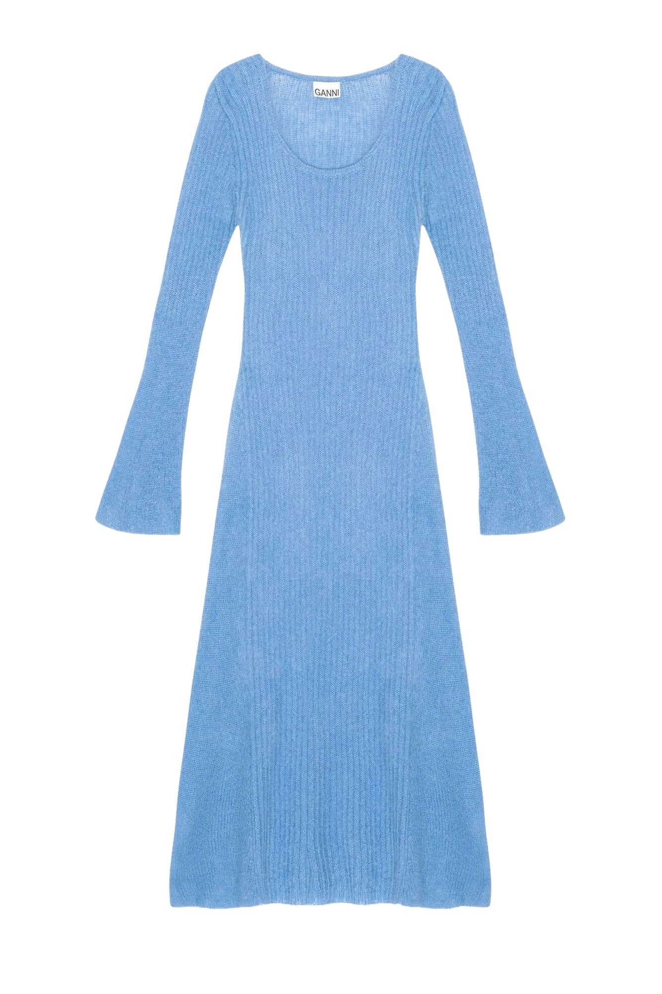 Robe longue côtelée en laine - Silver Lake Blue