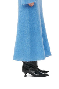 Robe longue côtelée en laine - Silver Lake Blue