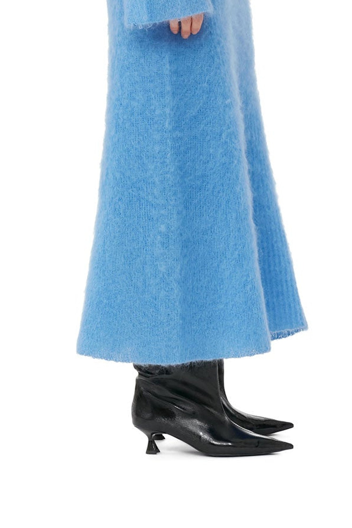 Robe longue côtelée en laine - Silver Lake Blue