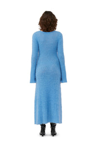 Robe longue côtelée en laine - Silver Lake Blue