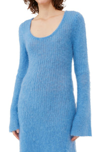 Robe longue côtelée en laine - Silver Lake Blue