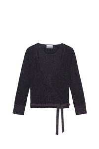 Ribbed knit jumper - Black Glitter