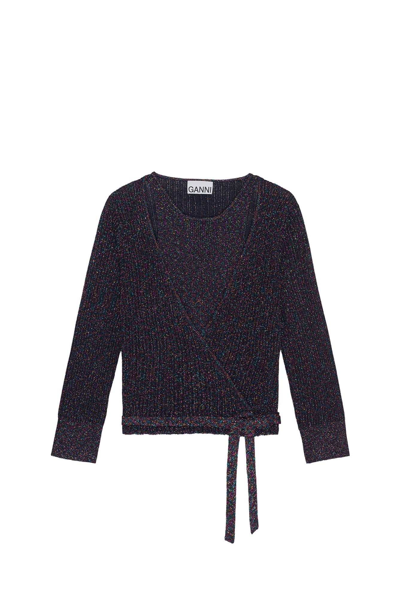 Ribbed knit jumper - Black Glitter