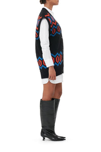 Pull sans manches en laine - Black