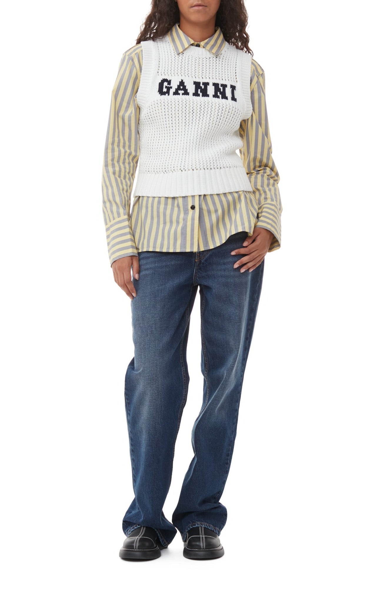 Pull sans manches en coton - Egret