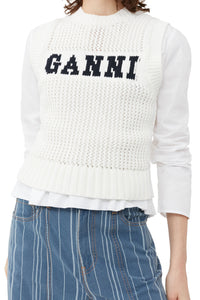 Pull sans manches en coton - Egret