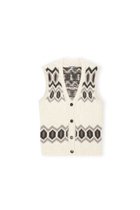 Pull sans manches en laine - Egret