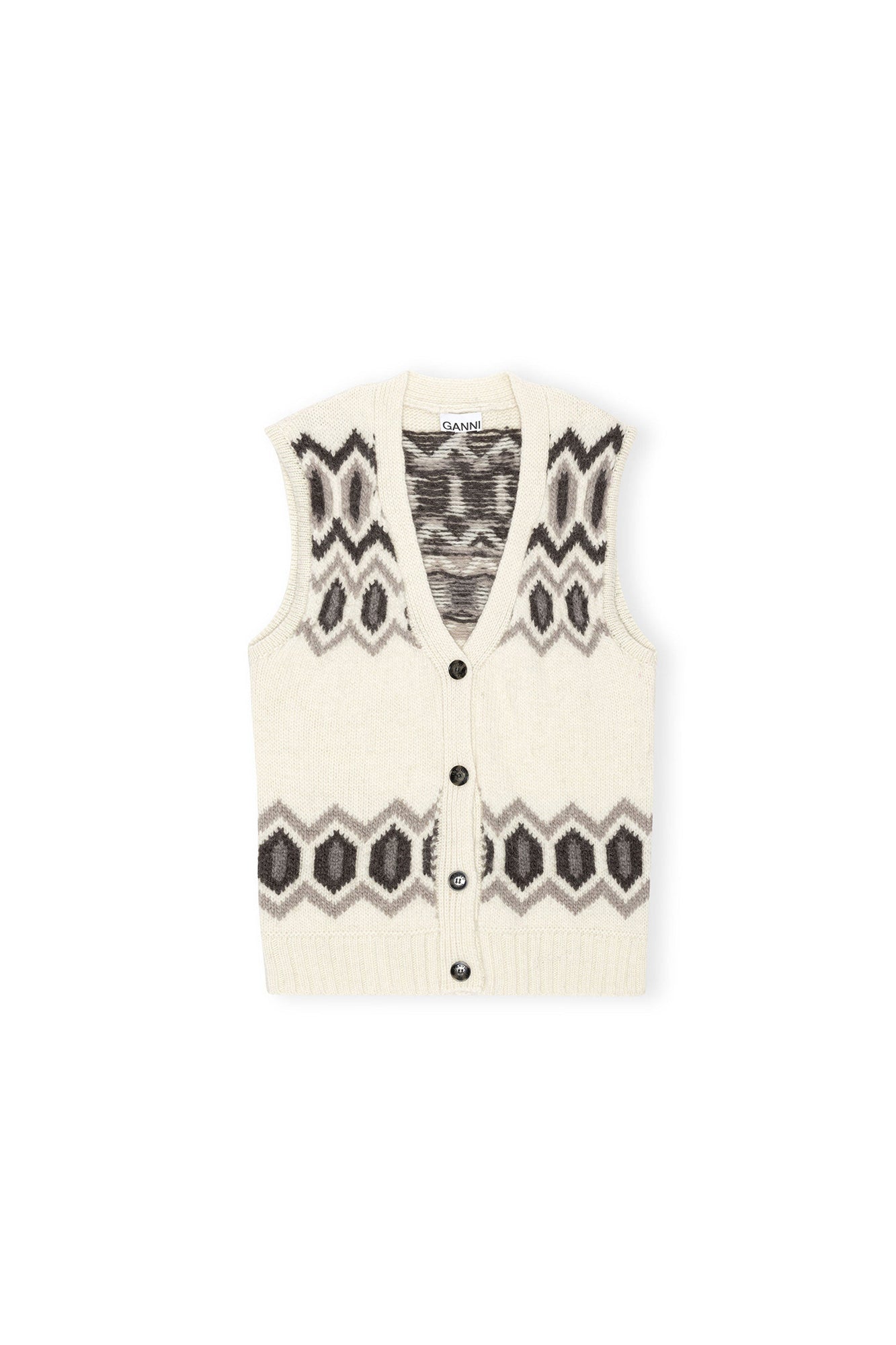 Pull sans manches en laine - Egret
