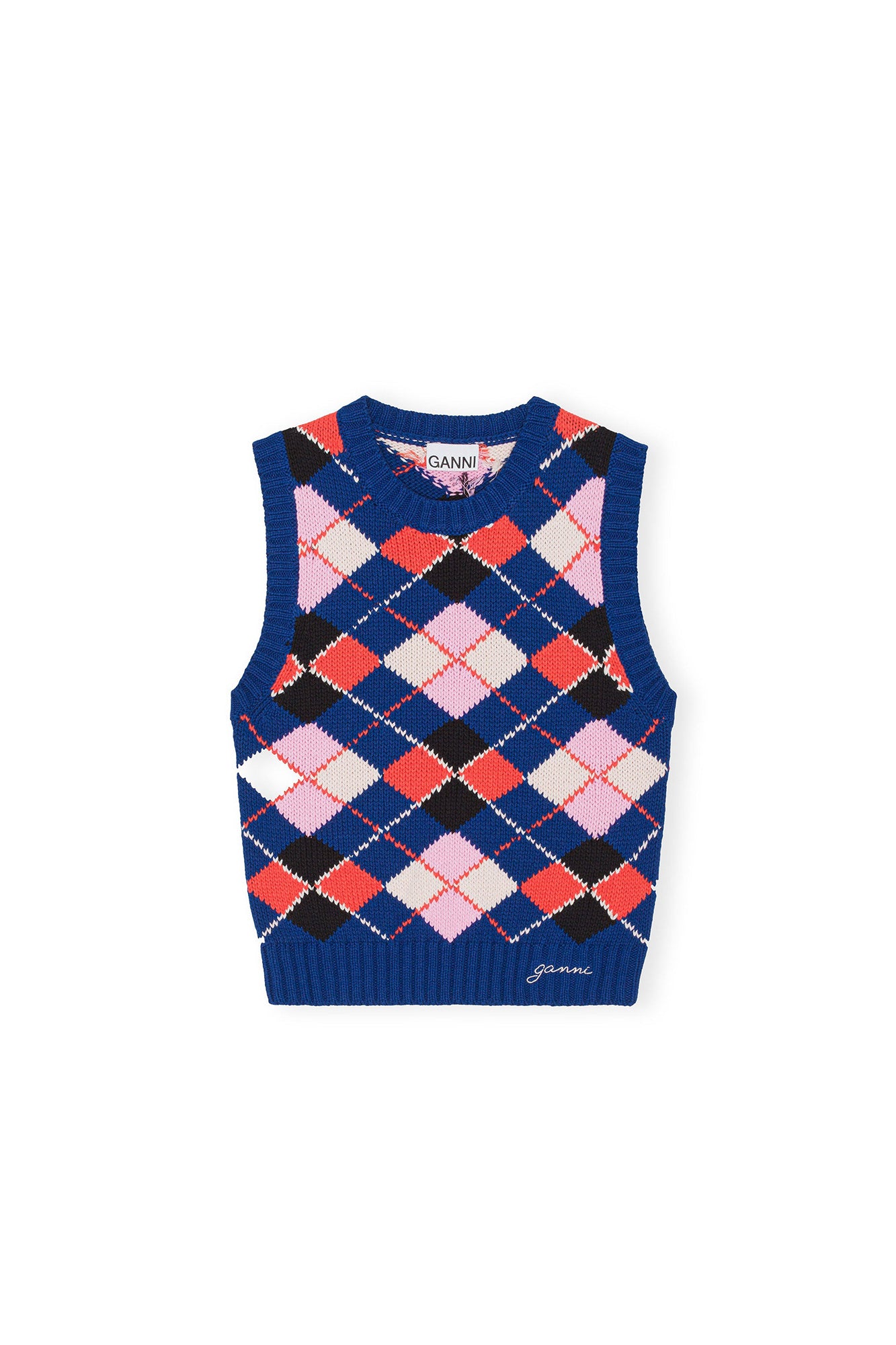 Pull sans manches graphique en coton - Sodalite Blue