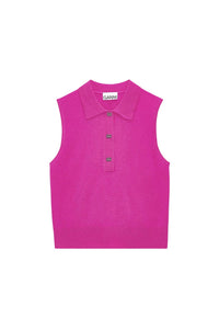 Polo sansa manches en laine et cachemire - Cone Flower