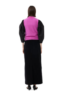 Polo sansa manches en laine et cachemire - Cone Flower