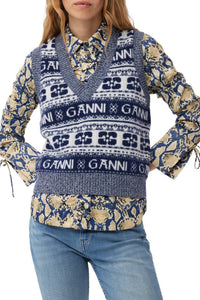 Pull sans manches avec logo en laine - Sky Captain