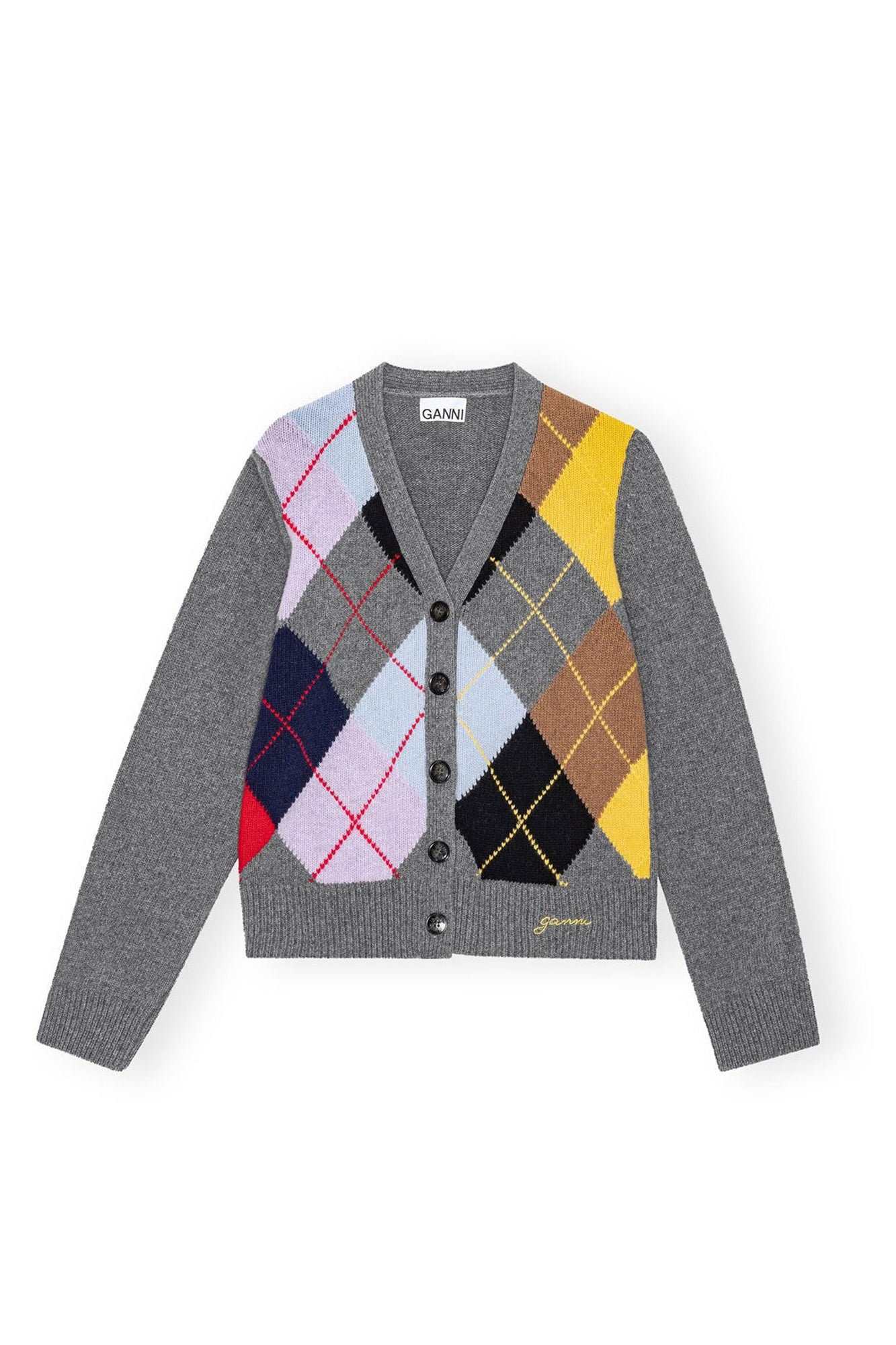 Cardigan à motif en laine - Frost Gray