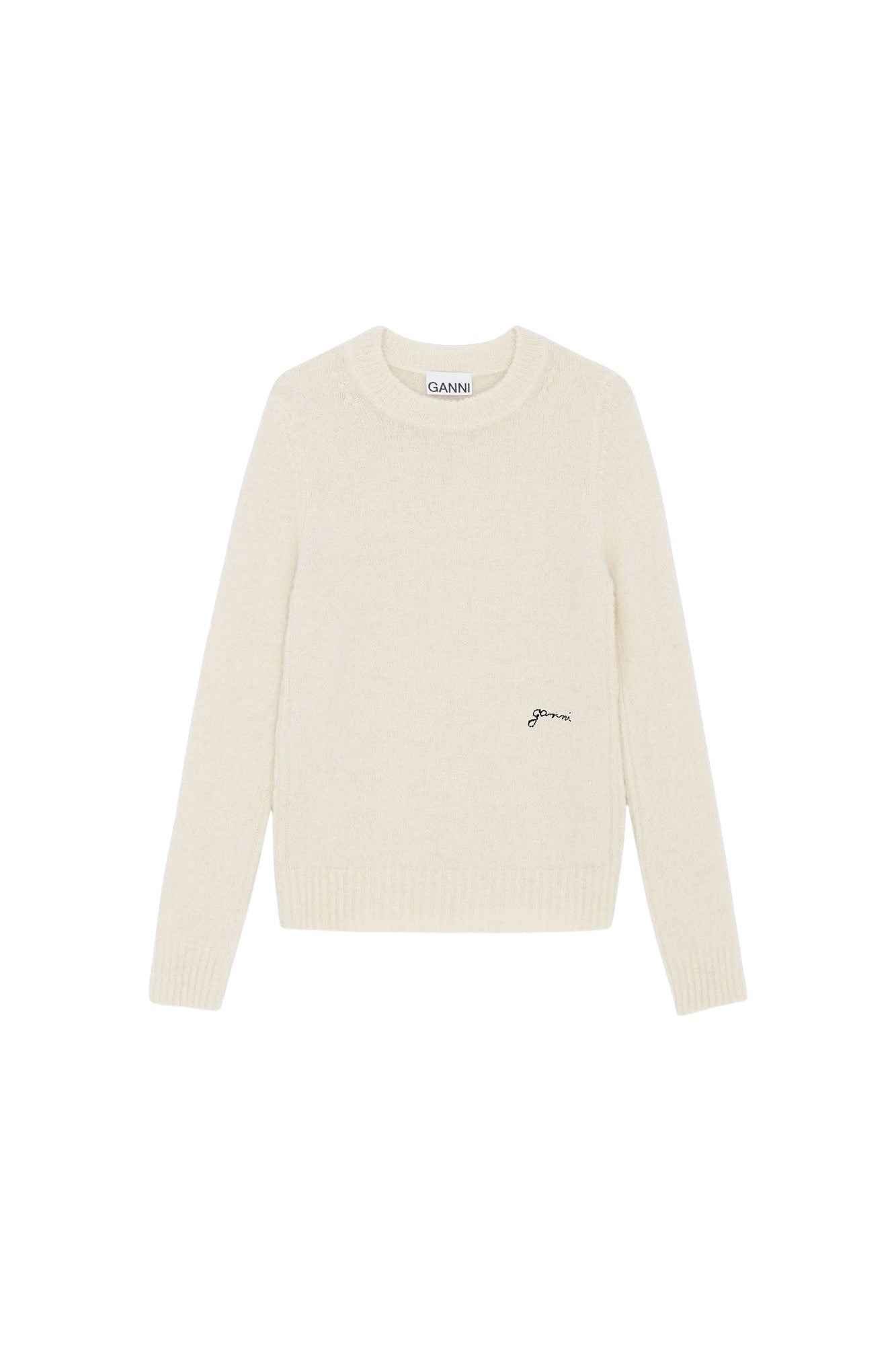 Pull à col rond en laine - Egret