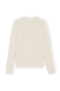 Pull à col rond en laine - Egret